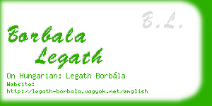 borbala legath business card